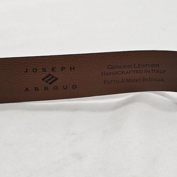 Joseph Abboud Brown Leather Belt Mens Size 36 Handcrafted In Italy 13003-262 - Picture 3 of 6